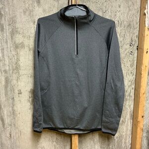 Avia Women's Gray 1/4 Zip Athletic Pullover Top Long Sleeve Size L Mock Neck